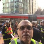 Pic of chief Freddie performing fire test training in San Francisco