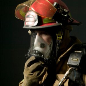 A firefighter 