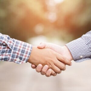 Shaking hands 