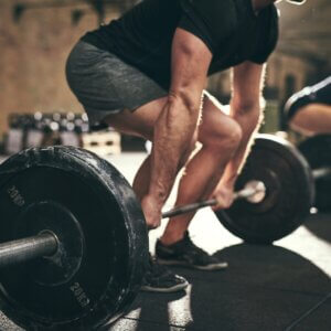 image of a man training