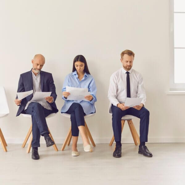 people waiting for their interviews