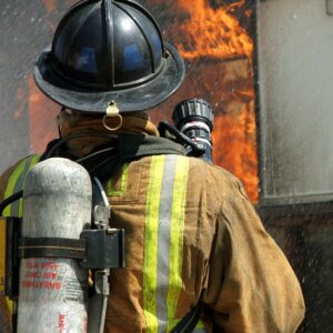 firefighter fighting