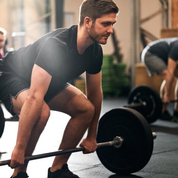 image of a firefighter in the gym