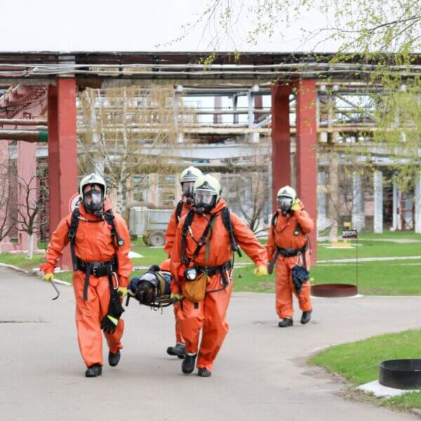 first responders carry person on stretcher